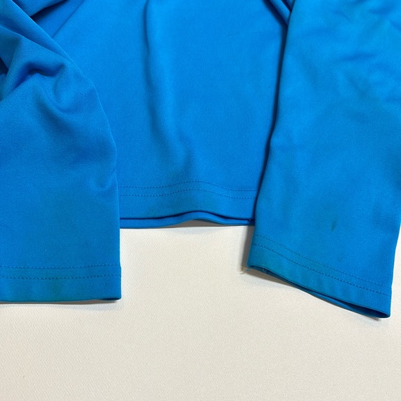 Under Armour Kids Quarter Zip Long Sleeve Shirt Blue Pink Neon Girls Collar Play - Picture 7 of 7